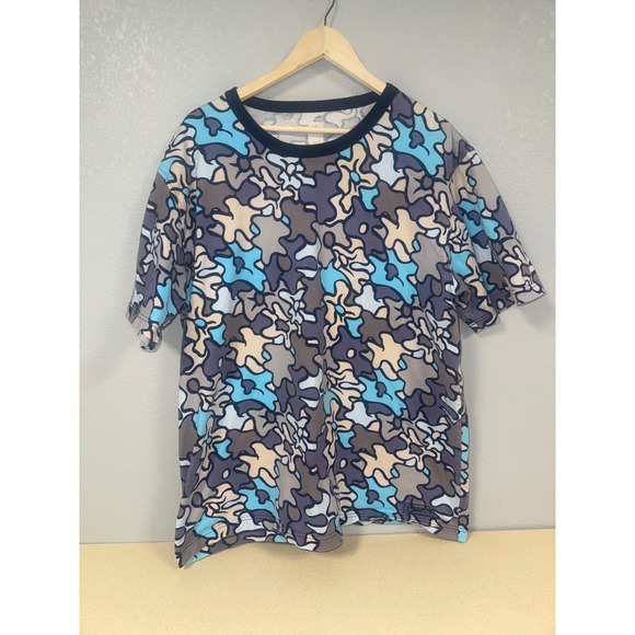 adidas Other - Y2Kk Adidas Safety Camo Graphic T Shirt Men's 2XL Blue Brown‎ Gray Short Sleeve
